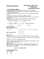 Đề thi HK II+đáp án+ biểu điểm(đề số 14)