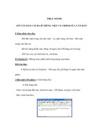 Tin học lớp 4 - THỰC HÀNH: GÕ VĂN BẢN CÁCH GÕ TIẾNG VIỆT VÀ CHỈNH SỬA VĂN BẢN ppt