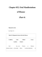 Chapter 032. Oral Manifestations of Disease (Part 4) pps