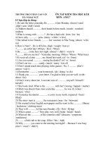 Tài liệu HD và Đề cương ôn tập Anh 7 kì 2