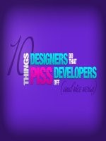 10 Things Designers do that piss off Developers and vice versa