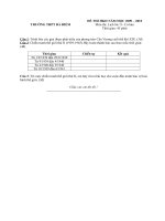 Đề HKII Lịch sử 11 CB