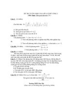 Đề thi thử tốt nghiệp trường Sơn Tây