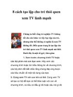 8 cách tạo lập cho trẻ thói quen xem TV lành mạnh ppt