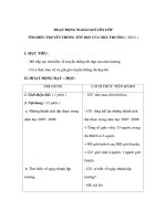 Giáo án Tiếng Việt 3 - HOẠT ĐỘNG NGOÀI GIỜ LÊN LỚP - TÌM HIỂU TRUYỀN THỐNG TỐT ĐẸP CỦA NHÀ TRƯỜNG (TT) pptx