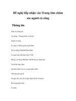 Đề nghị tiếp nhận vào Trung tâm chăm sóc người có công pot