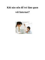 Khi nào nên để trẻ làm quen với Internet? ppsx