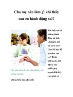 Cha mẹ nên làm gì khi thấy con có hành động sai? pdf