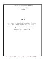 GIẢI PHÁP ĐẢM BẢO CHẤT LƯỢNG DỊCH VỤ  CHO MẠNG TRUY NHẬP VÔ TUYẾN  TOÀN IP CỦA MOBIFONE