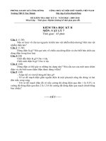 ĐỀ THI HKII LÝ 7