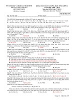 ĐỀ KS CHẤT LƯỢNG HS 12A1