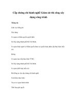 Cấp chứng chỉ hành nghề Giám sát thi công xây dựng công trình pps