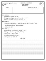 Trường THCS Nguyễn Tất Thành                 KIỂM TRA CHƯƠNG II