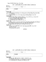 TIẾT 36 KIỂM TRA CHƯƠNG III HÌNH HỌC 10 CƠ BẢN