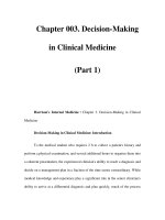 Chapter 003. Decision-Making in Clinical Medicine (Part 1) doc