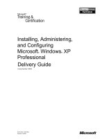 Installing, Administering, and Configuring Microsoft Windows XP Professional Delivery Guide doc