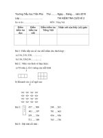 ĐỀ THI VÀ ĐÁP ÁN MÔN TOÁN CUỐI KÌ 2 - LỚP 2