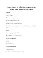 Công bố hợp quy sản phẩm, hàng hoá, quá trình, dịch vụ, môi trường (sau đây gọi tắt là CBHQ) docx