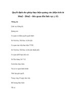 Quyết định cho phép thực hiện quảng cáo (diện tích từ 10m2 - 20m2 – liên quan đến lĩnh vực y tế) doc