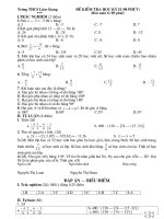 Đề thi HK II+đáp án+ biểu điểm(đề số 18)