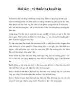 Hải sâm - vị thuốc hạ huyết áp docx