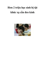 Hơn 2 triệu học sinh bị tật khúc xạ cần đeo kính ppsx