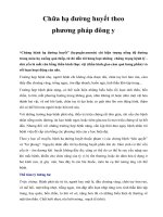 Chữa hạ đường huyết theo phương pháp đông y ppsx