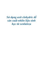 Sử dụng axit clohydric để sản xuất nhiên liệu sinh học từ xenluloza ppt