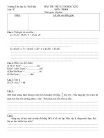Đề thi thử môn TOÁN 5 (cuối kì II) rất hay, in luôn...