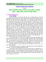 Một số biện pháp nâng cao chất lượng dạy – học môn Toán