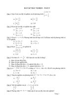 BÀI TẬP TRẮC NGHIỆM TOAN 9