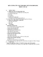 ĐỀ CƯƠNG ÔN THI VĂN 10- HK 2