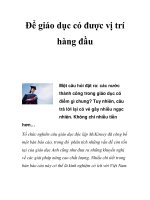 Để giáo dục có được vị trí hàng đầu pot