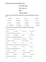 Đề thi tham khao tiêng Anh 7