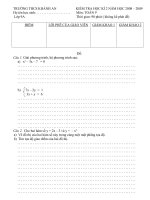 ĐỀ THI HK 2 TOÁN 9
