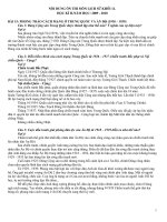 ĐỀ VÀ ĐÁP ÁN ÔN TẬP HỌC KỲ II NĂM HỌC 2009 - 2010