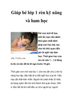 Giúp bé lớp 1 rèn kỹ năng và ham học docx