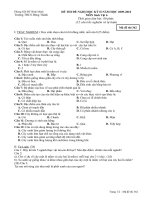 Đề thi đề nghị HK2 Sinh 6 đề 3