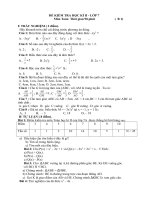 Đề thi HKII toán lớp 7