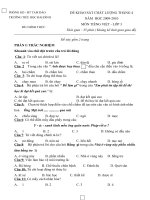 Đề KSCL môn TV3 tháng 4