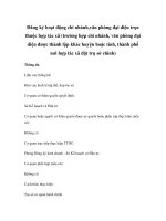 Đăng ký hoạt động chi nhánh,văn phòng đại diện trực thuộc hợp tác xã (trường hợp chi nhánh, văn phòng đại diện được thành lập khác huyện hoặc tỉnh, thành phố nơi hợp tác xã đặt trụ sở chính) doc