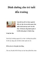 Dinh dưỡng cho trẻ tuổi đến trường ppt