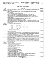 Đáp an_Kiểm tra tiết 12_NH : 2009-2010