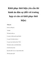 Khôi phục thời hiệu yêu cầu thi hành án dân sự (đối với trường hợp có căn cứ khôi phục thời hiệu) ppsx
