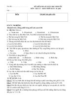 Đề thi rà soát HS yếu lần 1