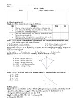 Kiểm tra chương III Hình học 7(đề 1)