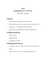 Âm nhạc 2 - Ôn Tập Bài Hát: Hoa Lá Mùa Xuân (Nhạc và lời : Hoàng Hà) pps