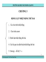 Chương 3: Định luật nhiệt động thứ hai ppsx
