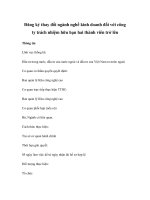 Đăng ký thay đổi ngành nghề kinh doanh đối với công ty trách nhiệm hữu hạn hai thành viên trở lên doc