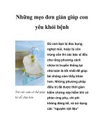 Những mẹo đơn giản giúp con yêu khỏi bệnh pdf